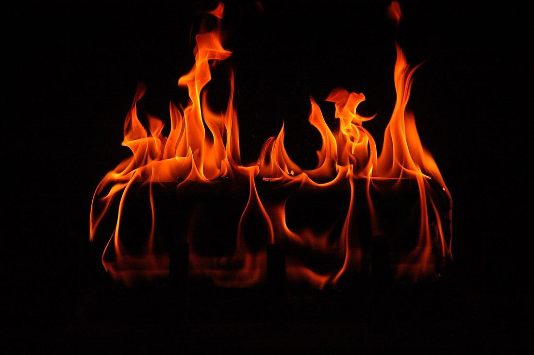 A fireplace