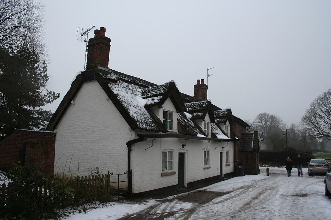 Stone cottages in England