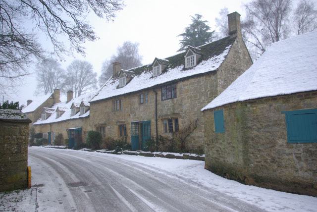 Snow in Snowshill, Cotswolds