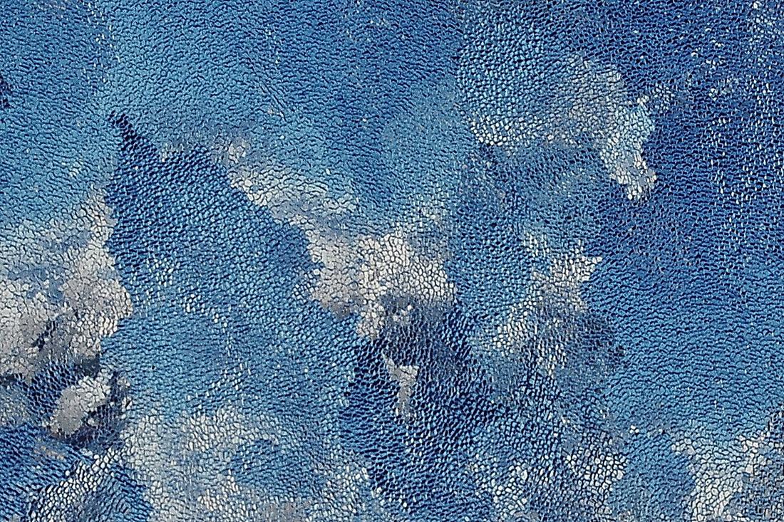 Frost patterns on a window