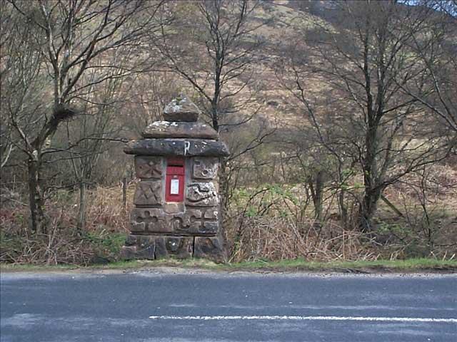 A red post box