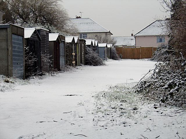 Garages in snow
