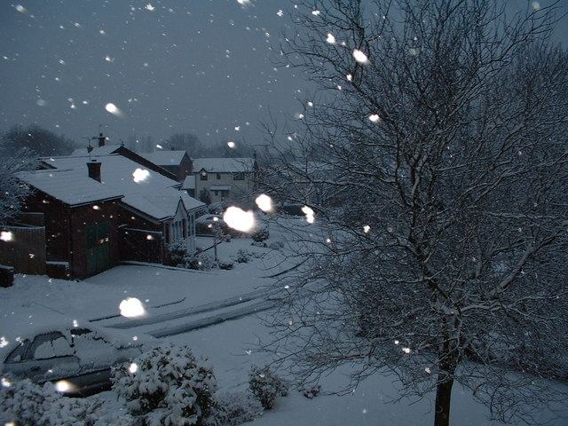 Snow in Brookvale Drive, Cardiff